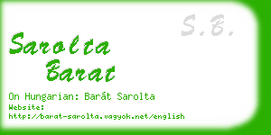 sarolta barat business card