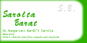 sarolta barat business card